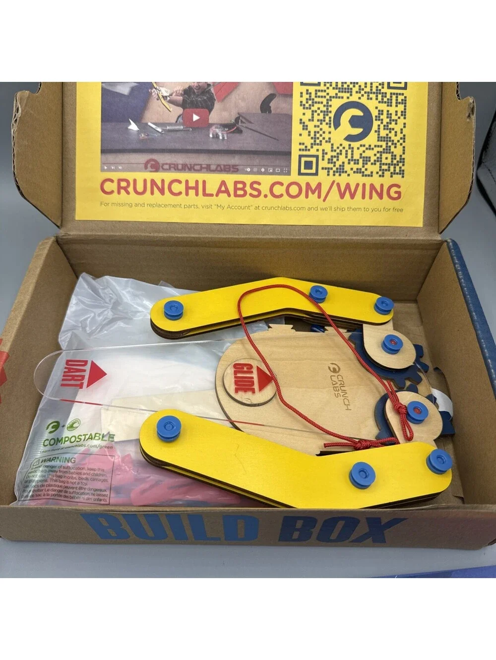 Partially Built CrunchLabs Airplane Launcher Box 11 - READ DESCRIPTION